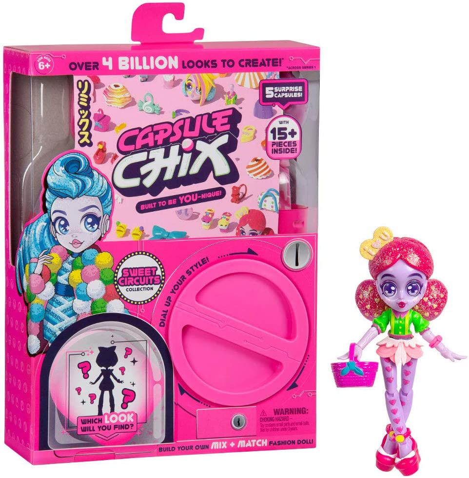 Capsule Chix Build Your Own Surprise Fashion Doll Sweet Circuits, Multi-Colour