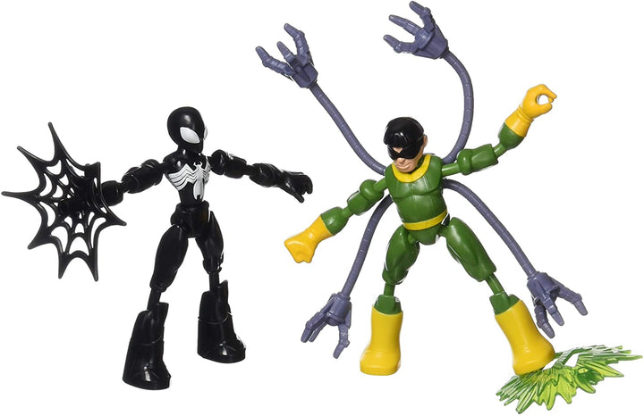Marvel Spider-Man Bend and Flex Traje negro Spider-Man Vs Doc Ock Figuras de acción