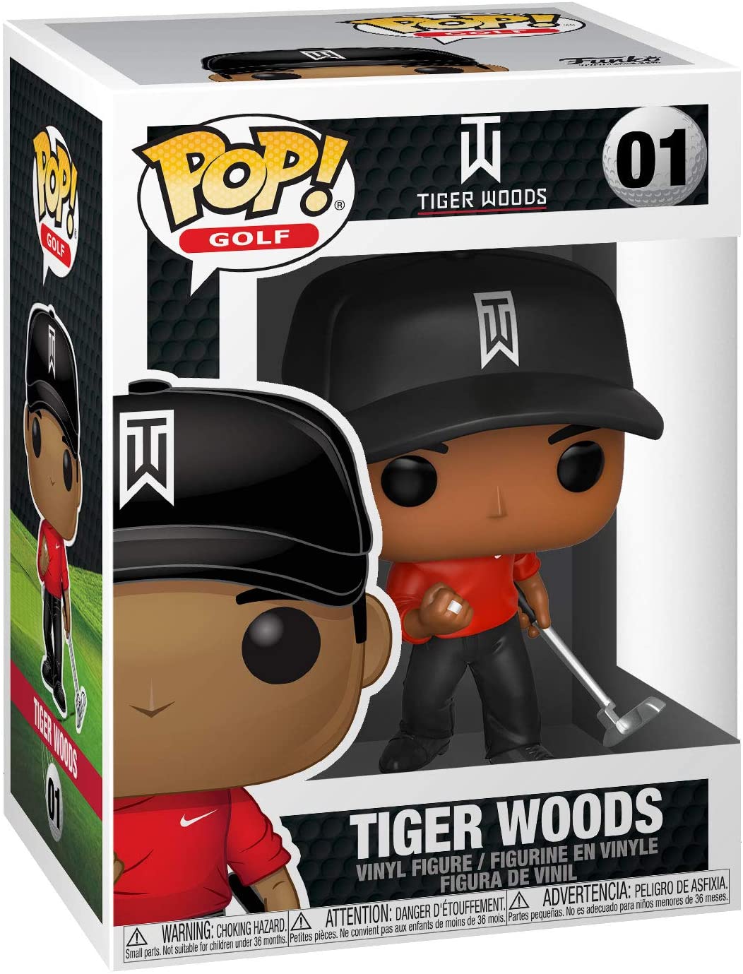 Tiger Woods (camisa roja) Funko 44715 Pop! Vinilo # 01