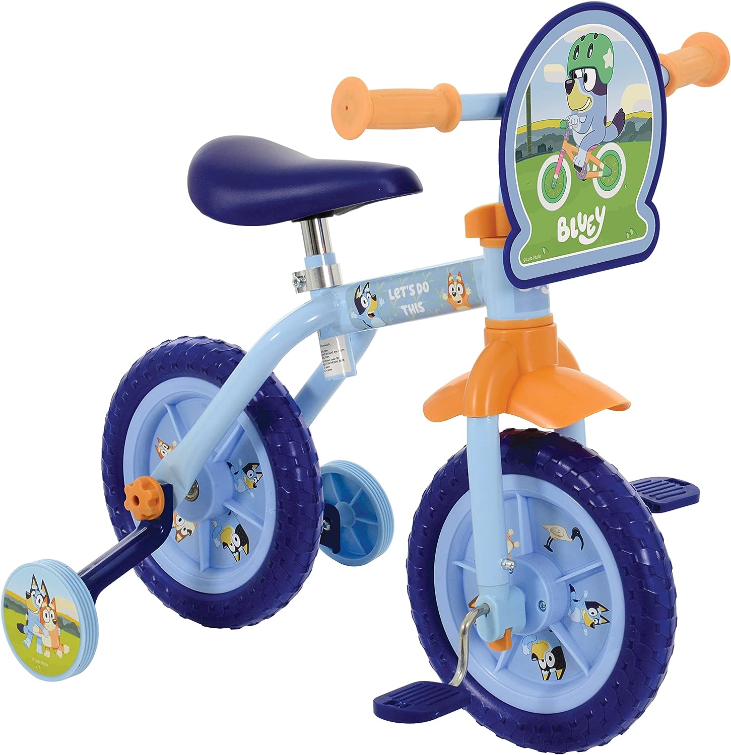 Bluey 2in1 10" Training Bike - Convertible Balance & Pedal Bike for Kids
