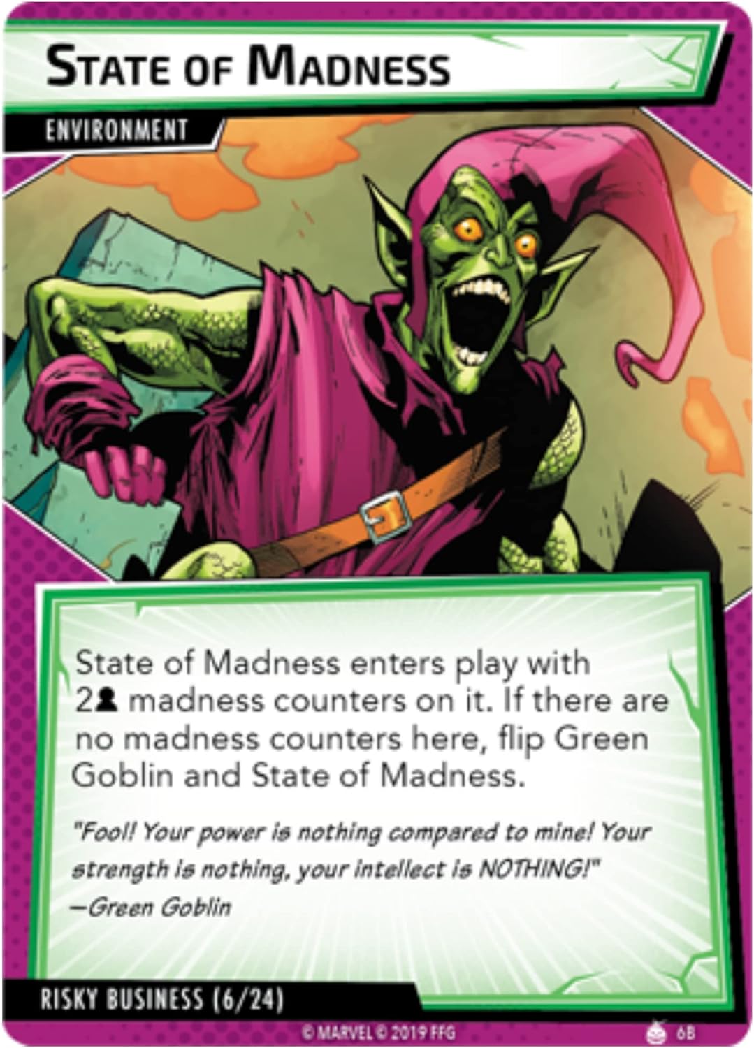 Fantasy Flight Games | Marvel Champions: Scenario Pack: The Green Goblin | Card Game