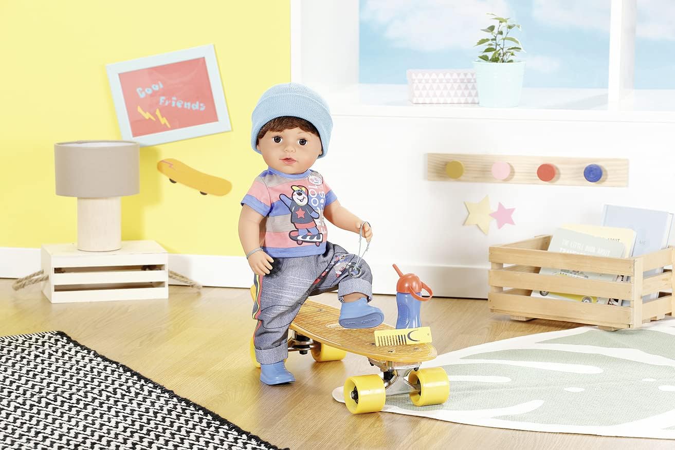 BABY born Brother 43cm Doll - Interactive Vinyl Baby with Moveable Knees, Real Tears & Bath Play 6