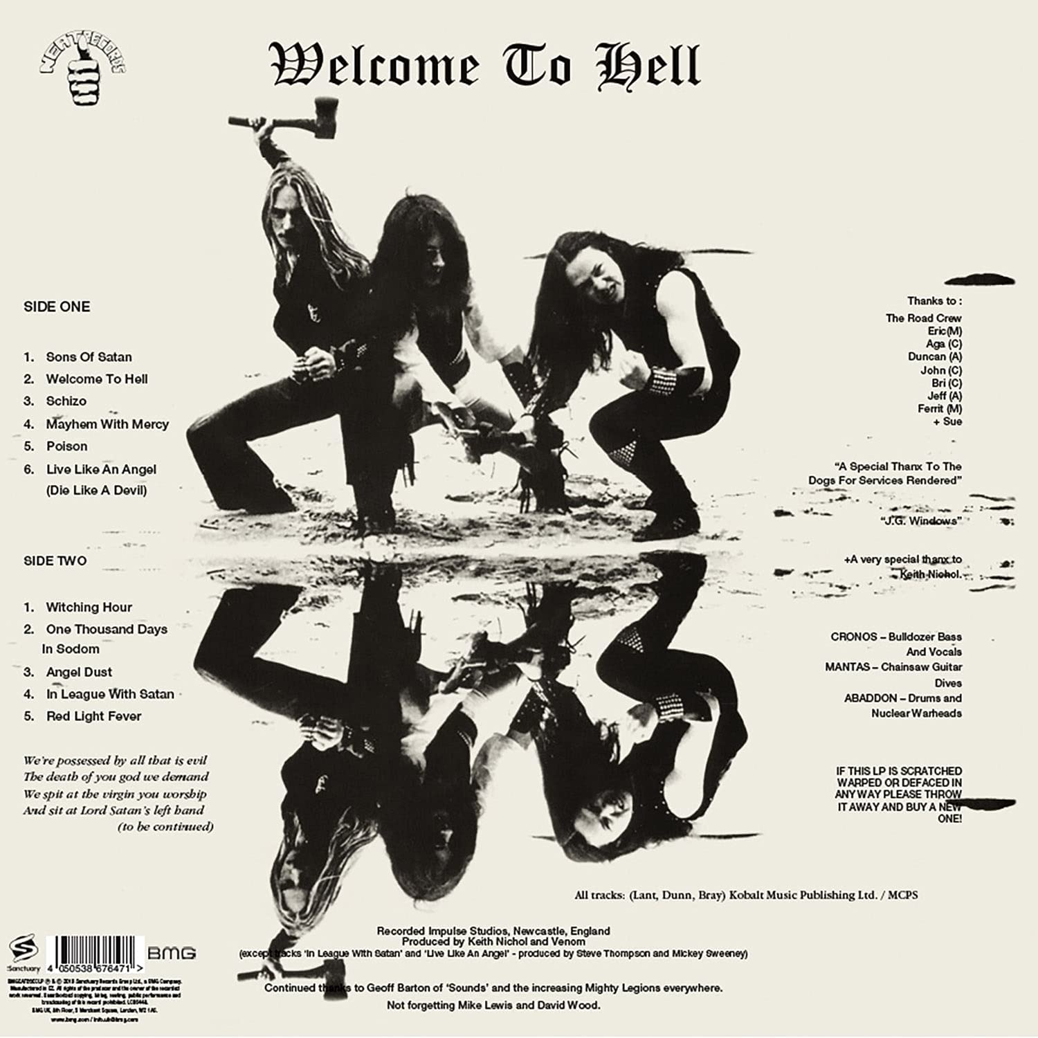Venom - Welcome To Hell (Gold & Black Splatter Vinyl) [VINYL] 3