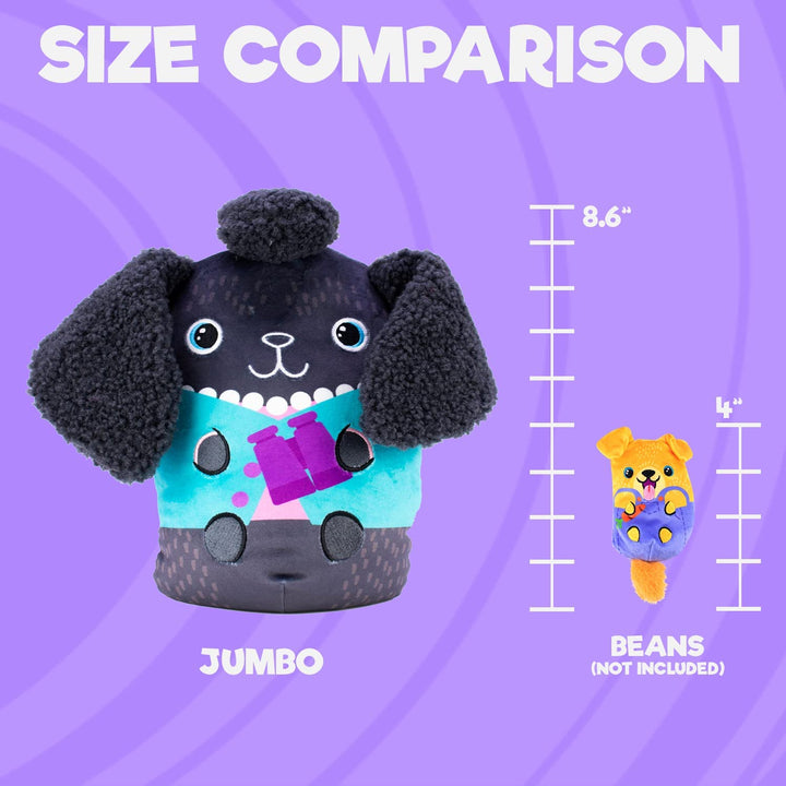 Dogs vs Squirls - Jumbo - Linda - Super Soft and Squishy Stuffed Bean-Filled Plu