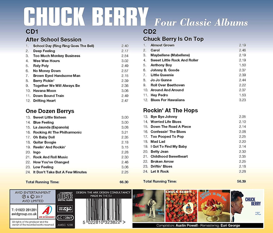 Four Classic Albums (After School Session / One Dozen Berrys / Chuck Berry Is On Top / Rockin' At The Hops) - Chuck Berry [Audio CD]