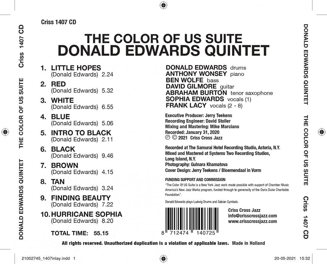 Donald Edwards Quintet - The Color Of US Suite [Audio CD]