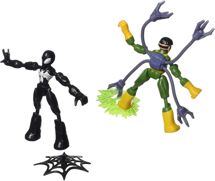 Marvel Spider-Man Bend and Flex Traje negro Spider-Man Vs Doc Ock Figuras de acción