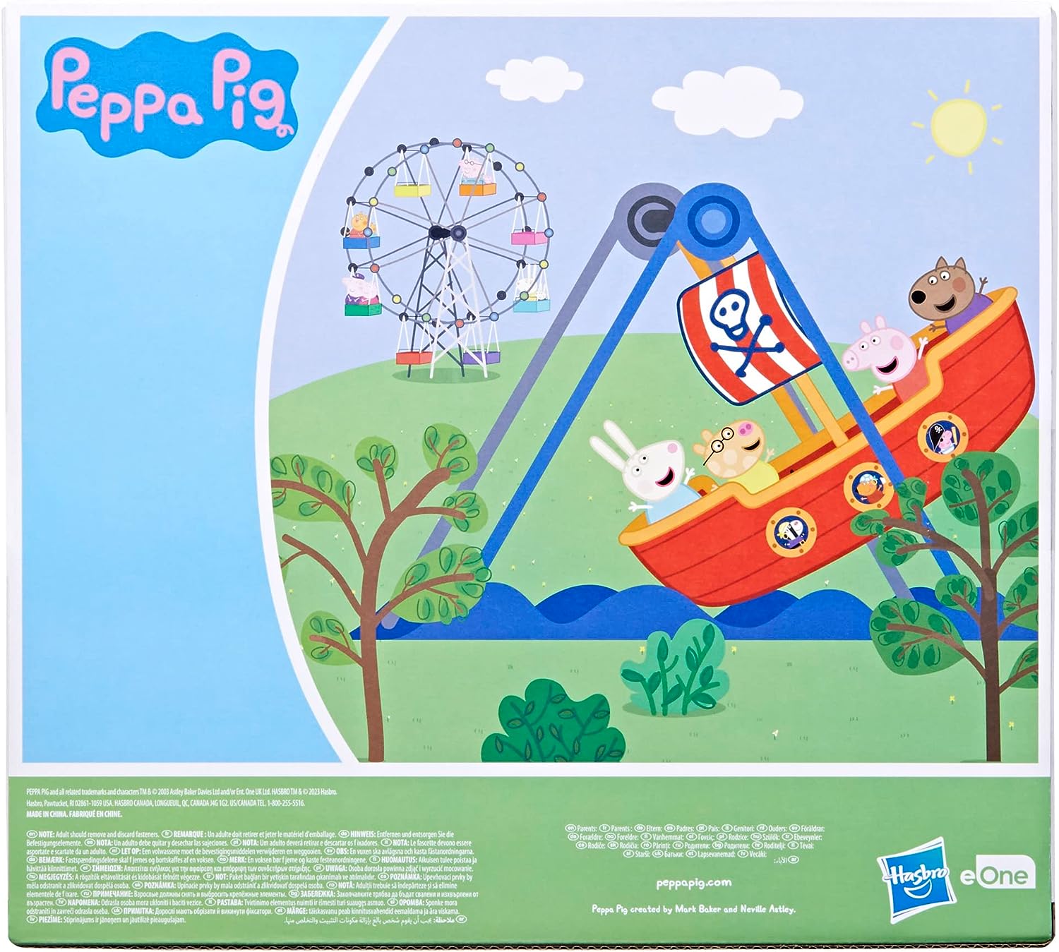Peppa Pig Pirate Ride Playset - Swinging Ship with 2 Figures, Ages 3+ 4