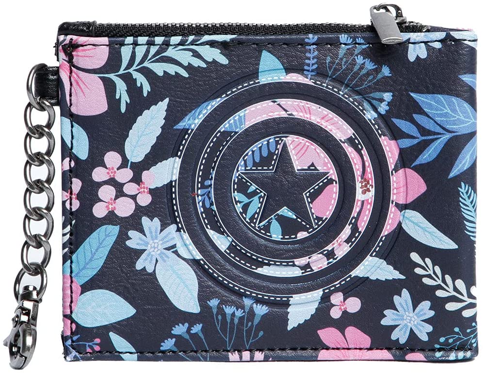 Captain America Spring-Coin Purse Card Holder, Multicolour