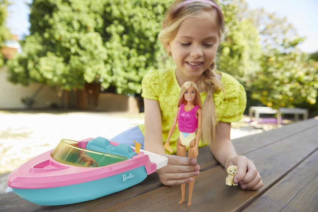 Barbie Boat with Puppy and Accessories