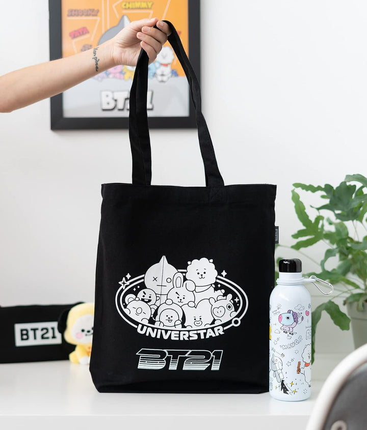 Grupo Erik BT21 Official Merchandise Cotton Tote Bag - Cotton Shopping Bag