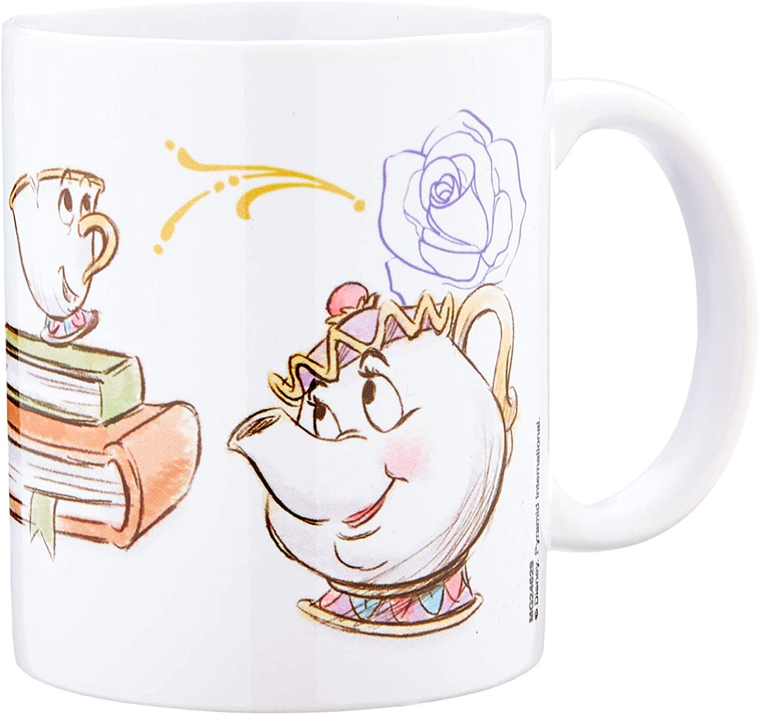 Pyramid International AFMG24629 La Bella y la Bestia Chip Enchanted Taza de té de café de cerámica oficial en caja, papel