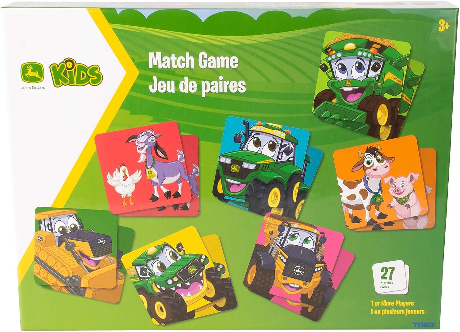 John Deere Kids Match Game – 54-Card Memory Matching Game for Children 5