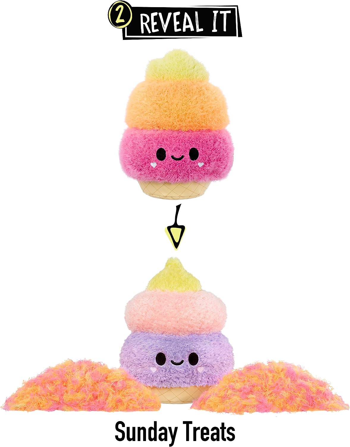 Fluffie Stuffiez Großes Plüsch-Eis – 3 Spielmöglichkeiten: Ziehen, Enthüllen, Stopfen 7