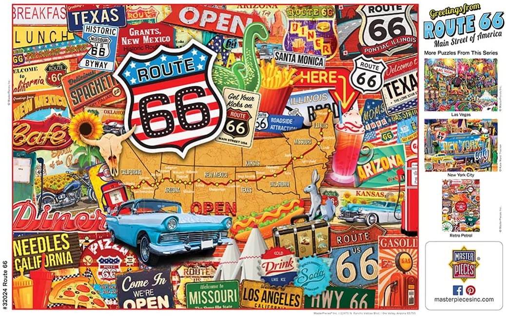 Greetings From Route 66 550pc Puzzle + Bonus Poster (mpc)