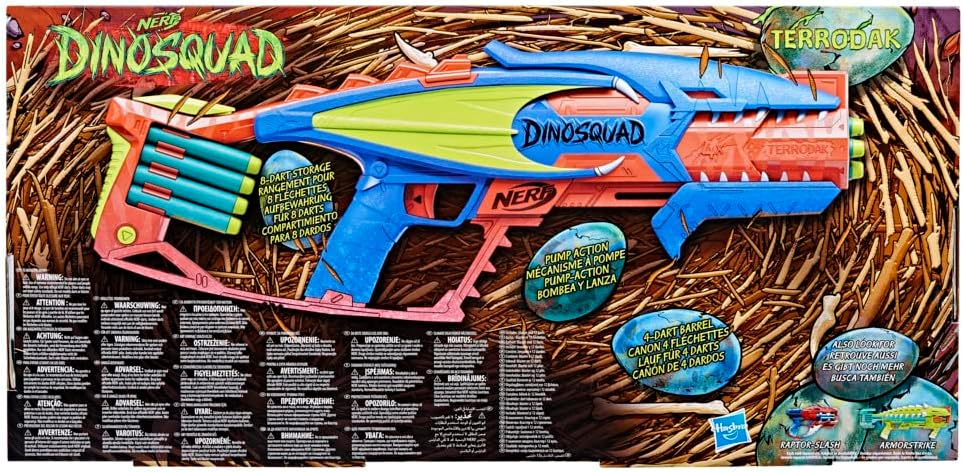 Nerf DinoSquad Terrodak - 12 Nerf Elite Darts - Dinosaur Design