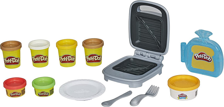 Play-Doh Kitchen Creations Cheesy Sandwich Juego de comida para niños de 3 años en adelante