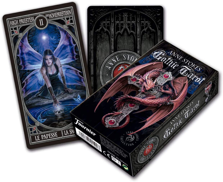 Fournier Anne Stokes Tarot Cards 12cm Black