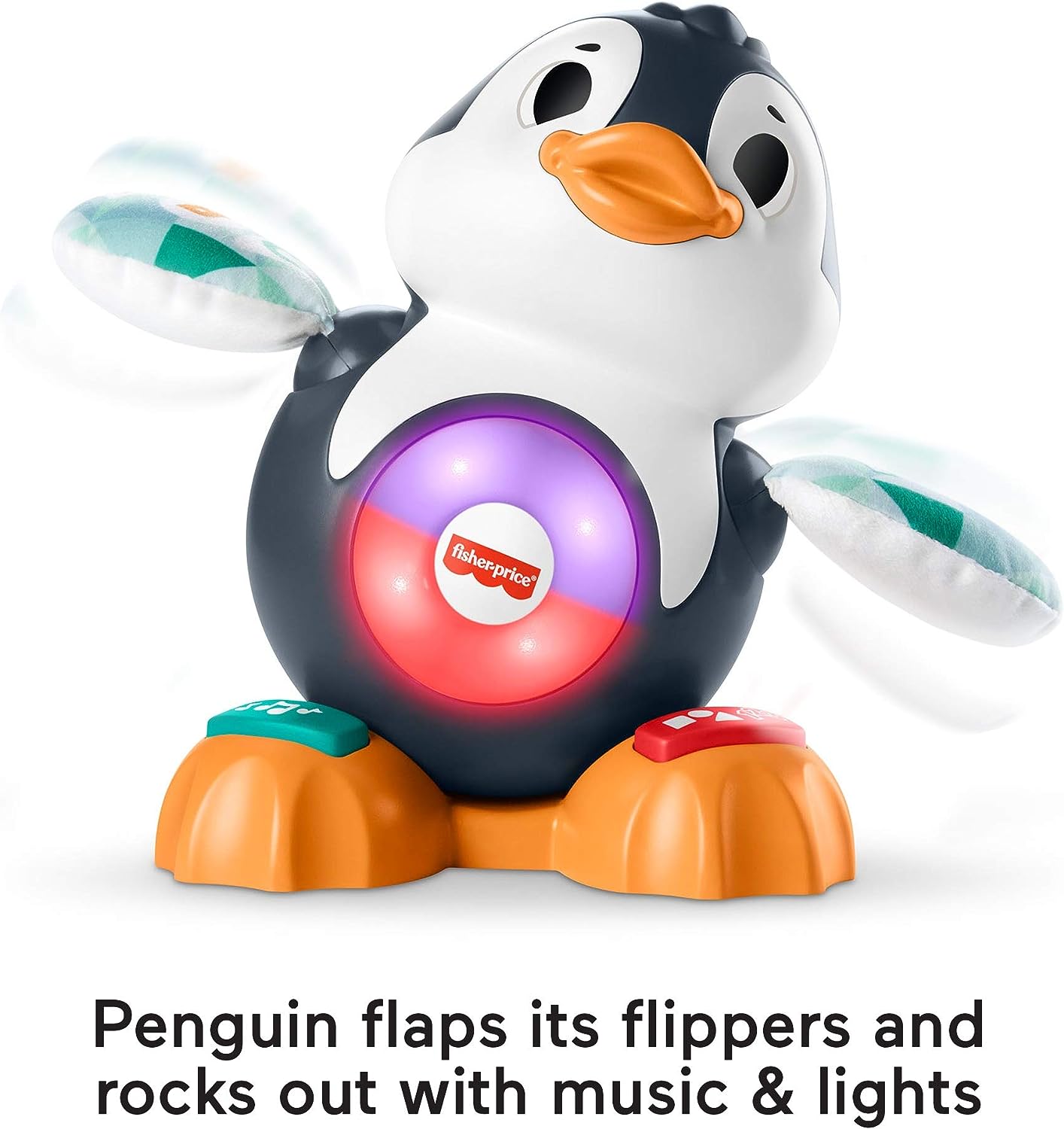 Fisher-Price Linkimals Cool Beats Penguin Musikspielzeug – Pädagogischer Pinguin mit Beleuchtung für Kleinkinder ab 6 Monaten 6