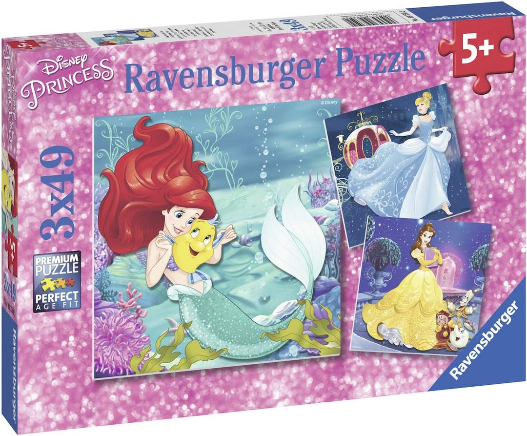 Disney Princess Adventure 3x 49 Piece Jigsaw Puzzle