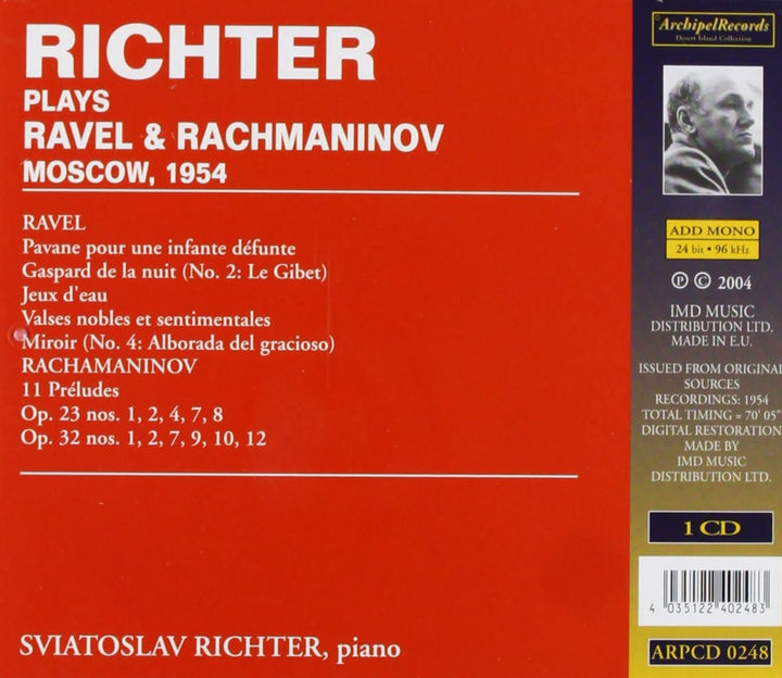 Richter - Richter plays Ravel [Audio CD]