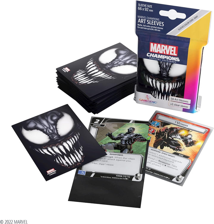 Gamegenic Marvel Champions The Card Game Official Venom Art Sleeves | Pack of 50