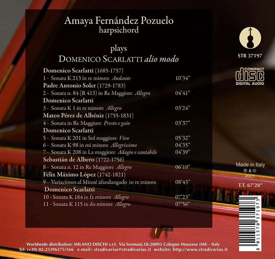 Amaya Fernández Pozuelo - Scarlatti: Alio Modo [Amaya Fernández Pozuelo] [Stradivarius: STR37197] [Audio CD]