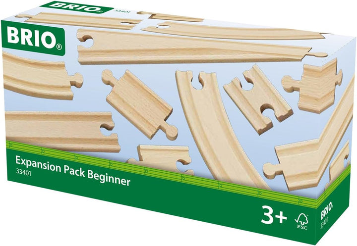 BRIO World Expansion Pack - Beginner Wooden Train Track for Kids Age 3 Years Up - Compatible with all BRIO Railway Sets & Accessories