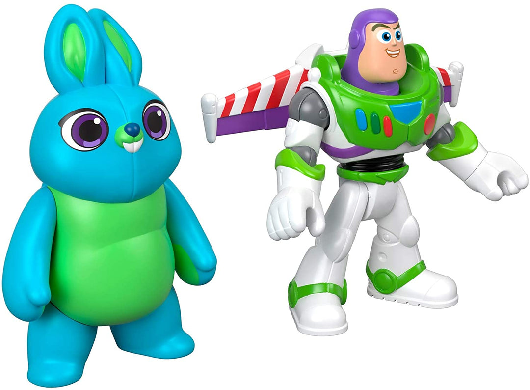 Disney Pixar GBG91 Toy Story 4 Imaginext Buzz Lightyear and Bunny Figure Pack, Multicolour