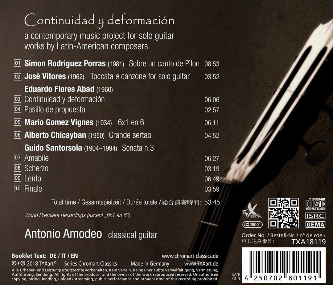 Antonio Amodeo - Contemporary Works From Latin America [Audio CD]