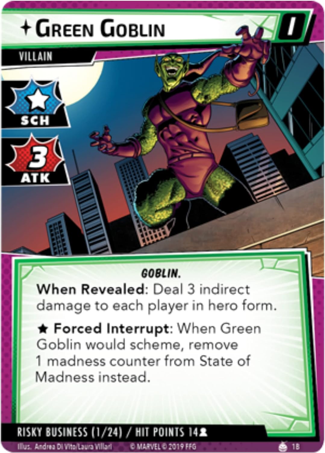 Fantasy Flight Games | Marvel Champions: Scenario Pack: The Green Goblin | Card Game