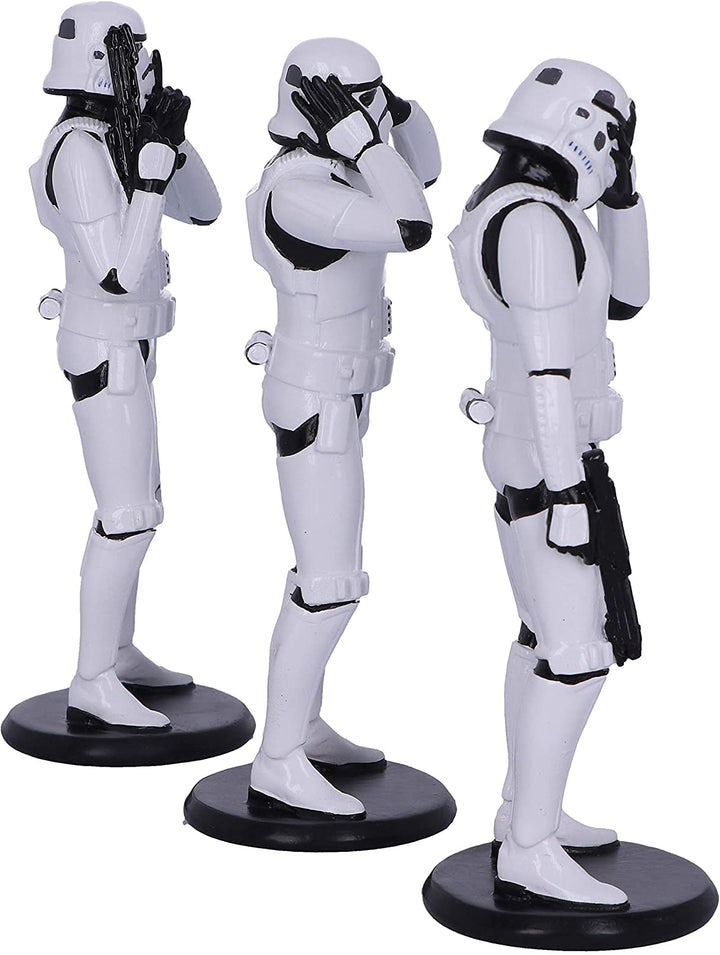 Nemesis Now Original Stormtrooper Three Wise Sci-Fi Figurines, White, 14cm