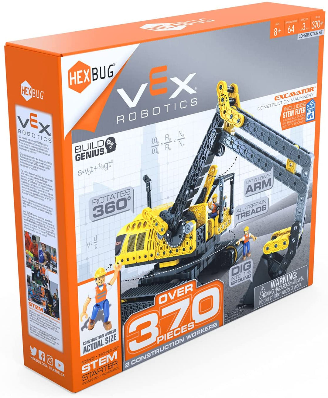 HEXBUG VEX Robotics Excavator, Buildable Construction Toy, Gift For Boys and Gir