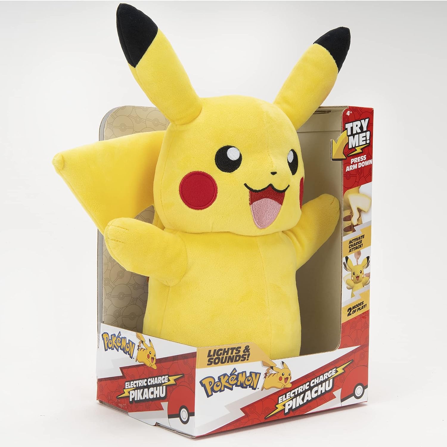 Pokémon Electric Charge Pikachu Plüsch – Interaktives Licht und Sound, 10 Zoll 5