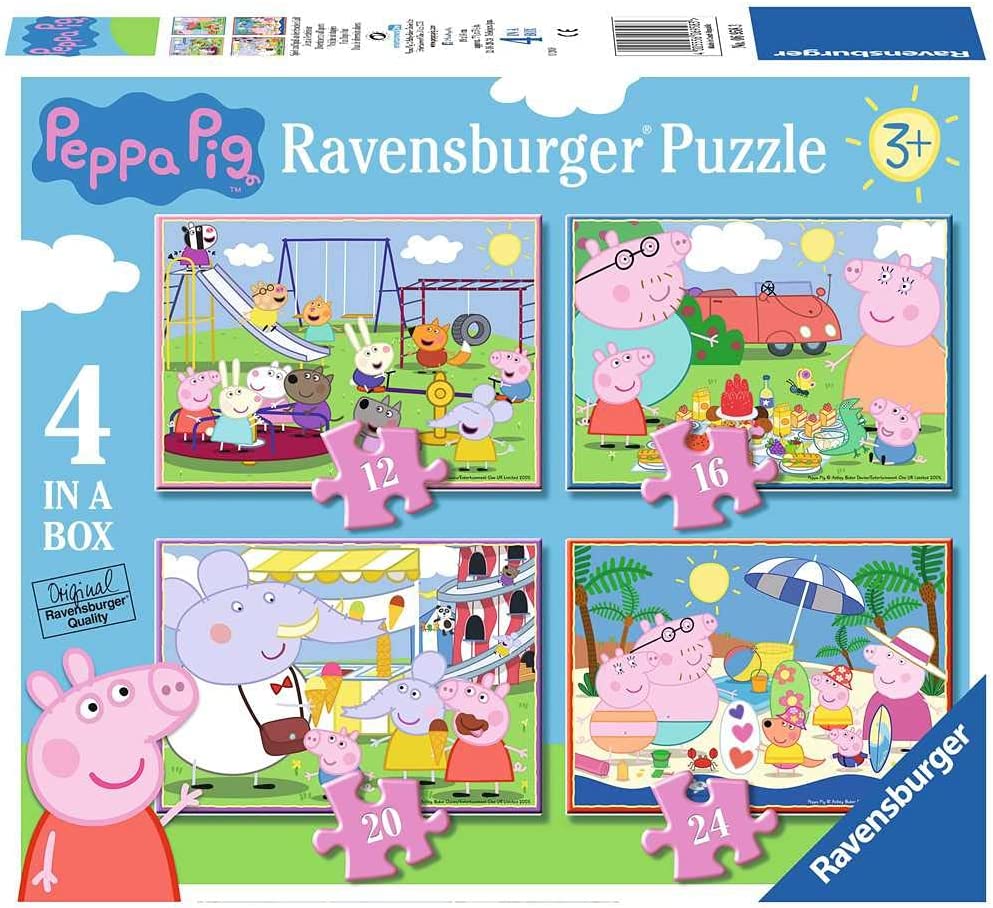 Ravensburger Peppa Pig 4 in a Box Puzzle - 72-Piece Jigsaw for Kids 3 Years and Up