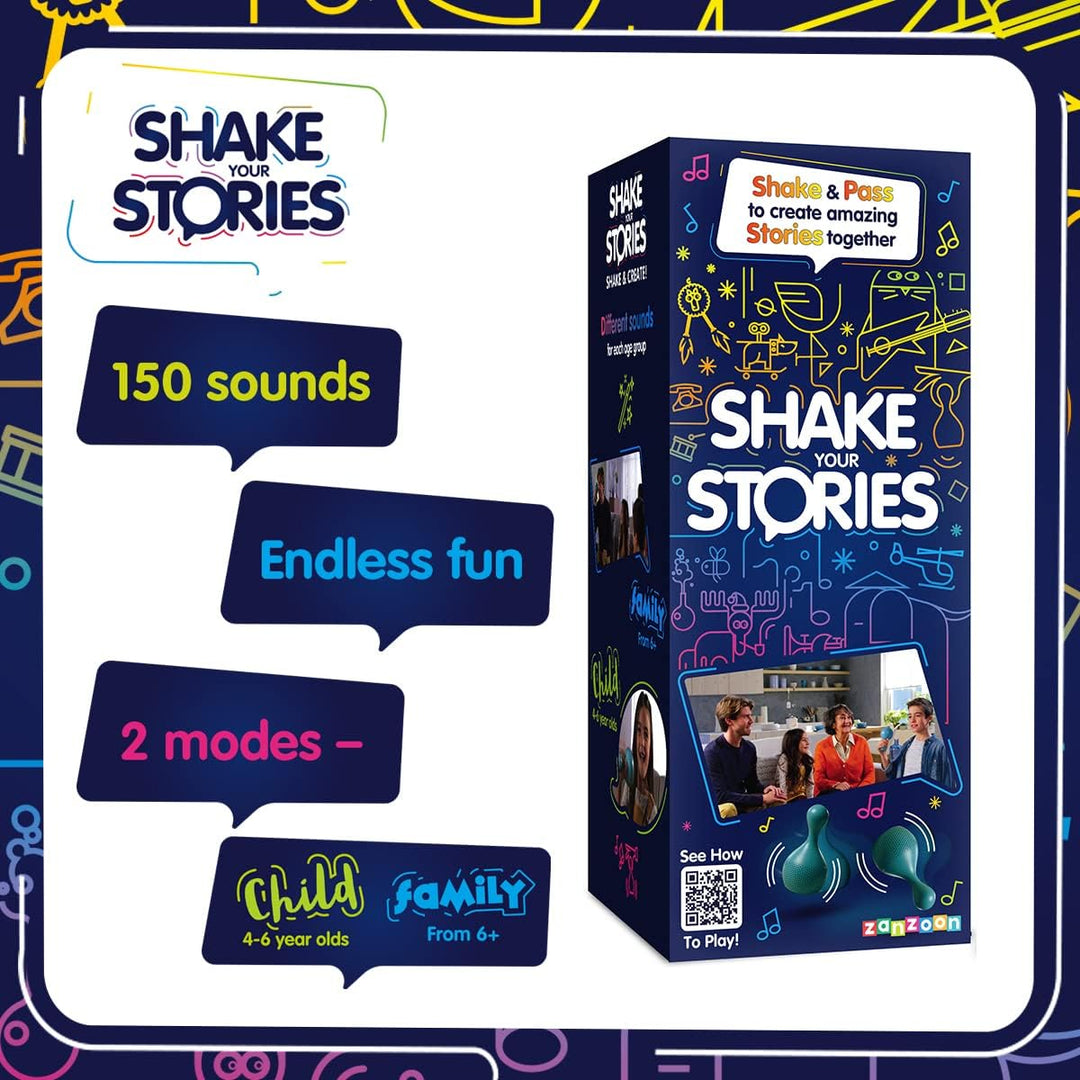 TOMY Games T73451 Shake your Stories, Family Game for 2+ players, Board Game For Adults And Kids