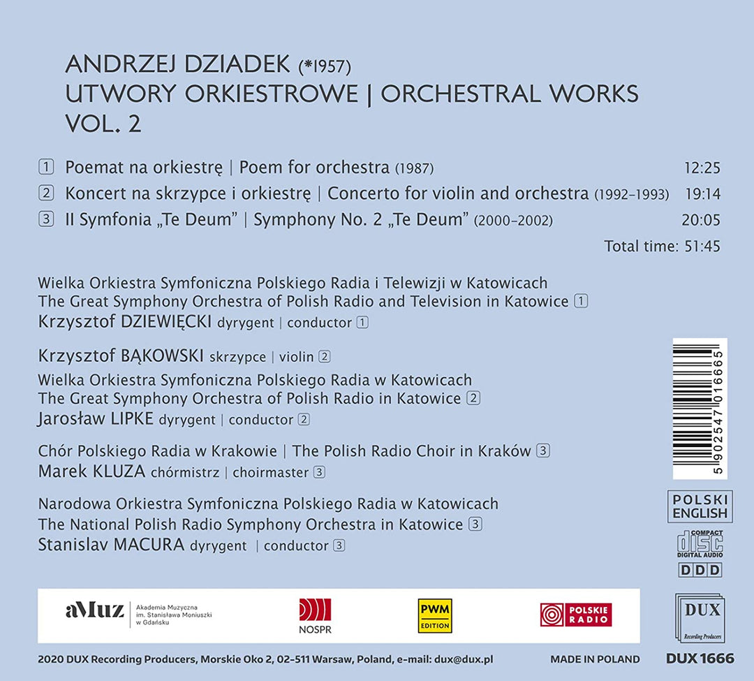 The Great Symphony Orchestra Of Polish Radio In Katowice - Dziadek: Orchestral Works [Audio CD]