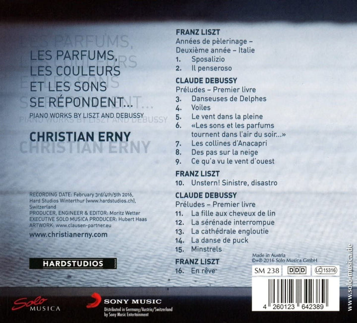 Les Parfums, Les Coleurs [Christian Erny] [Solo Musica: SM238] [Audio CD]