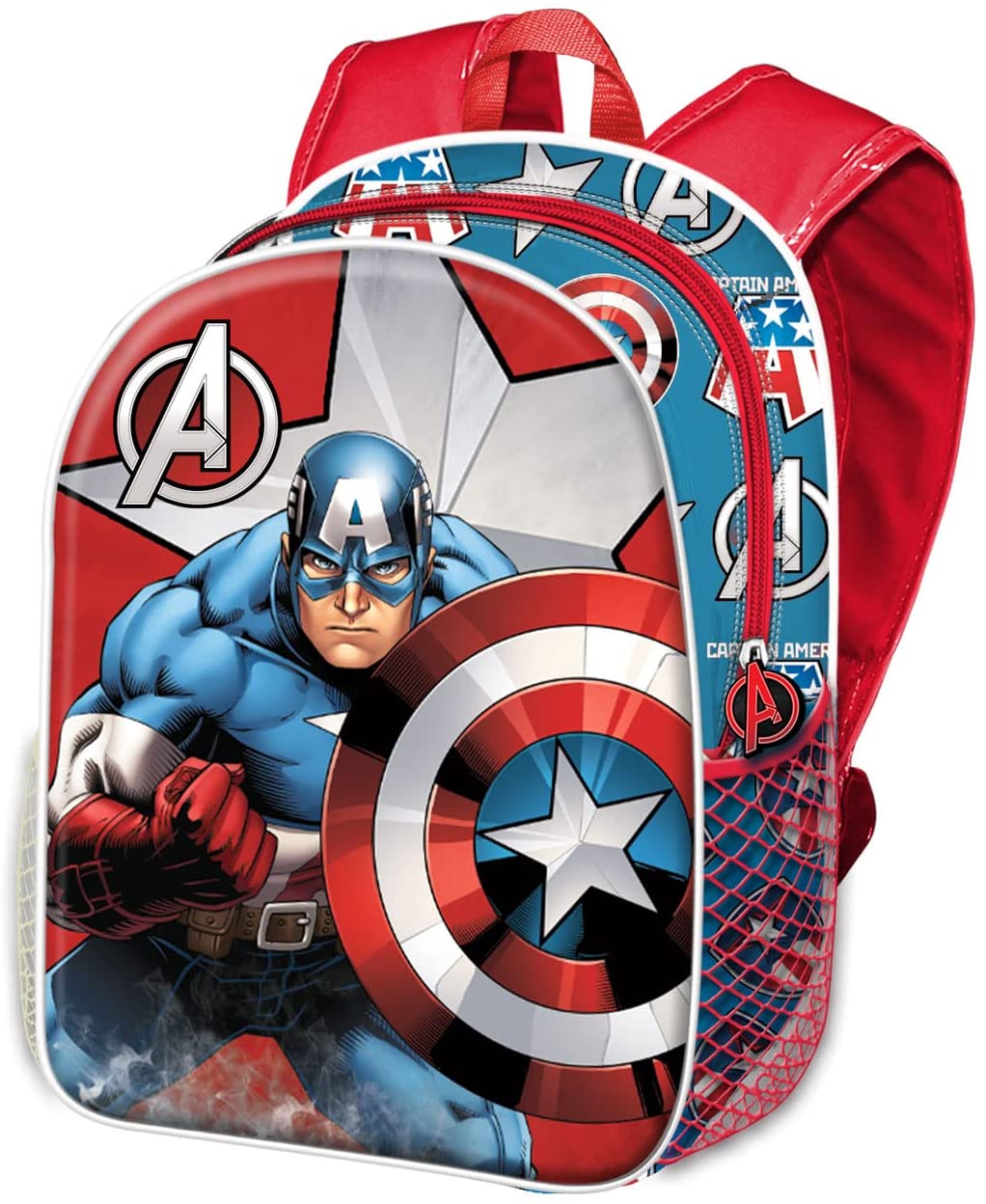 Captain America Gravity-Small 3D Backpack, Red