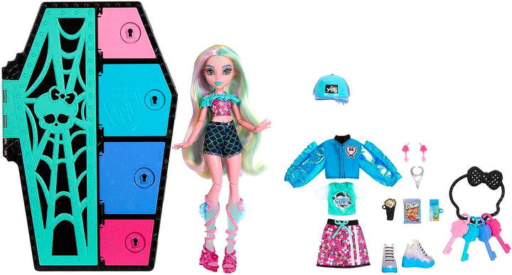 Monster High Doll and Fashion Set, Lagoona Blue with Dress-Up Locker and 19+ Surprises