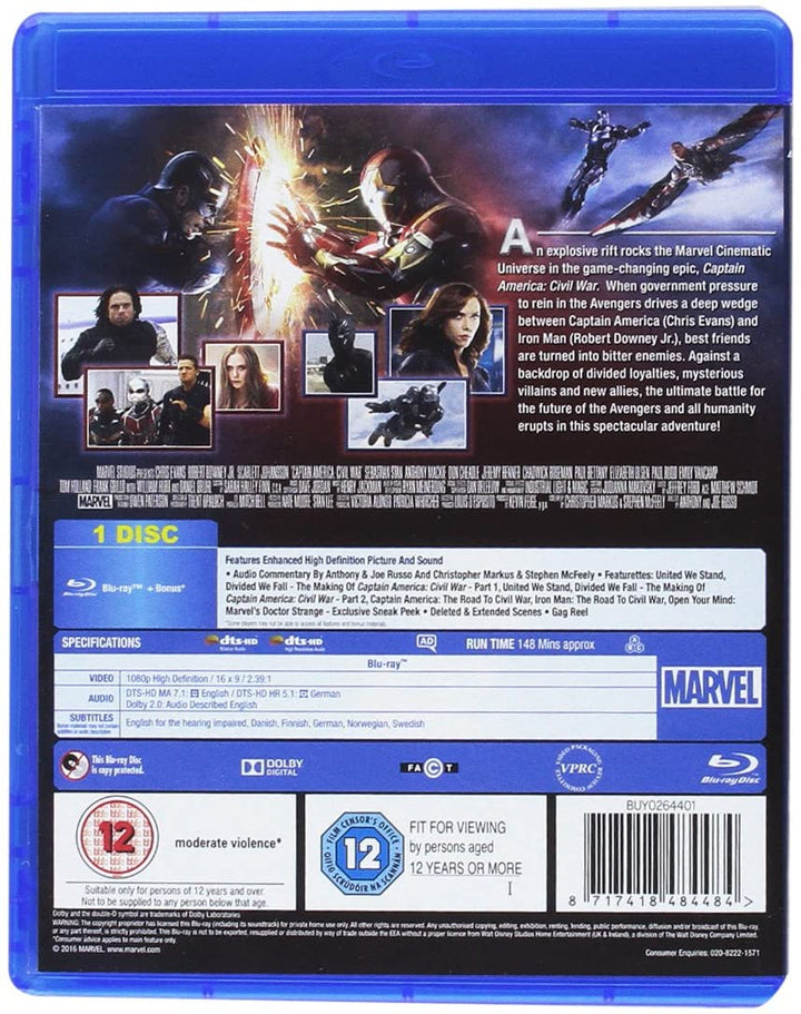 Captain America 1-3 - Action/Adventure [Blu-ray]