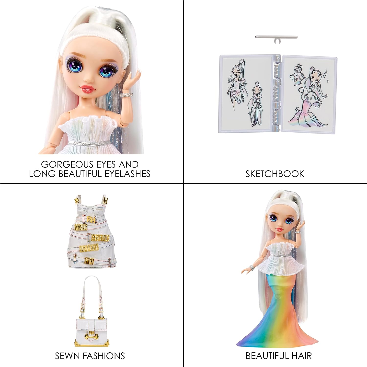 Rainbow High Fantastic Amaya Raine Rainbow Doll Fashion Playset - Collectible Doll with 2 Outfits & Accessories 5