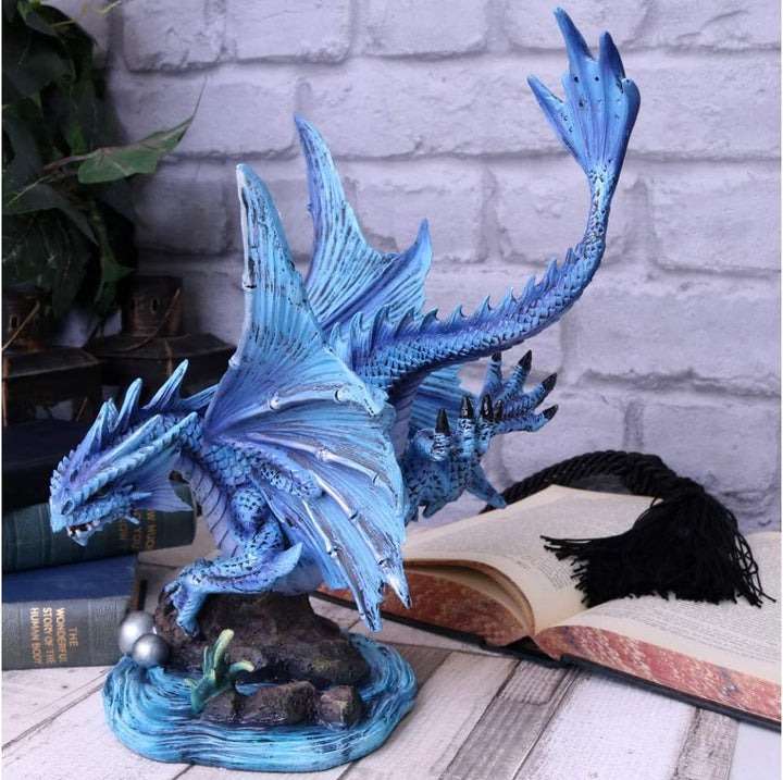 Nemesis Now Anne Stokes Adult Water Dragon Figurine, Blue, 31cm