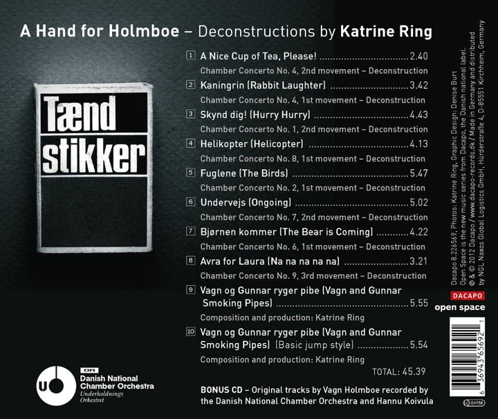 Katrine Ring - Ring: A Hand For Holmboe (Deconstructions Katrine Ring) (Katrine Ring) (Da Capo: 8226569) [Audio CD]