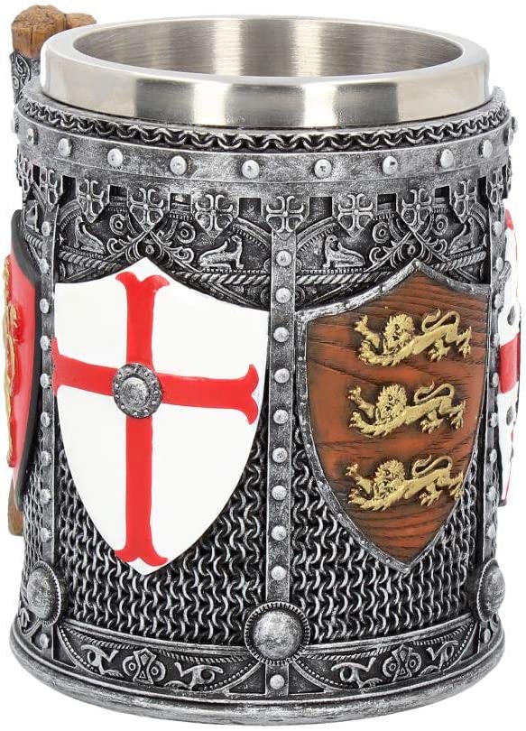 Nemesis Now B2405G6 English Tankard Mug 17.5cm Silver