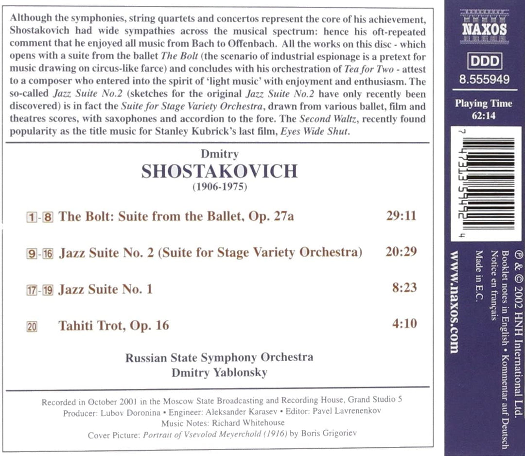 Shostakovich - Jazz Suites Nos 1 and 2 - Dmitri Shostakovich [Audio CD]