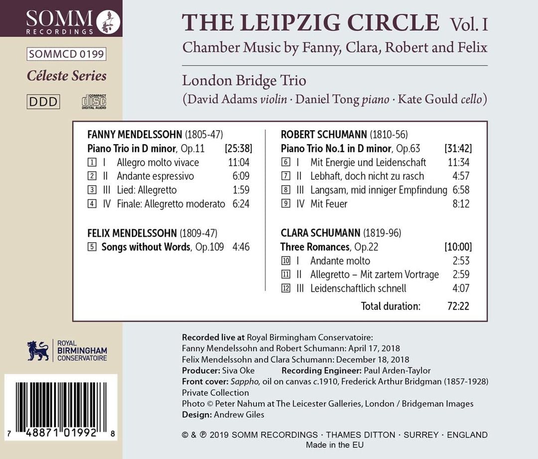 The Leipzig Circle [The London Bridge Trio] [Somm: SOMM 0199] [Audio CD]