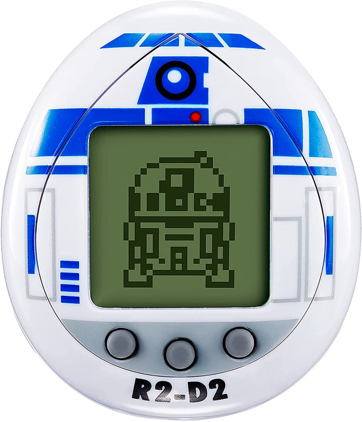 TAMAGOTCHI 88821 Star Wars R2D2 Virtual Pet Droid with Mini-Games, Animated Clip