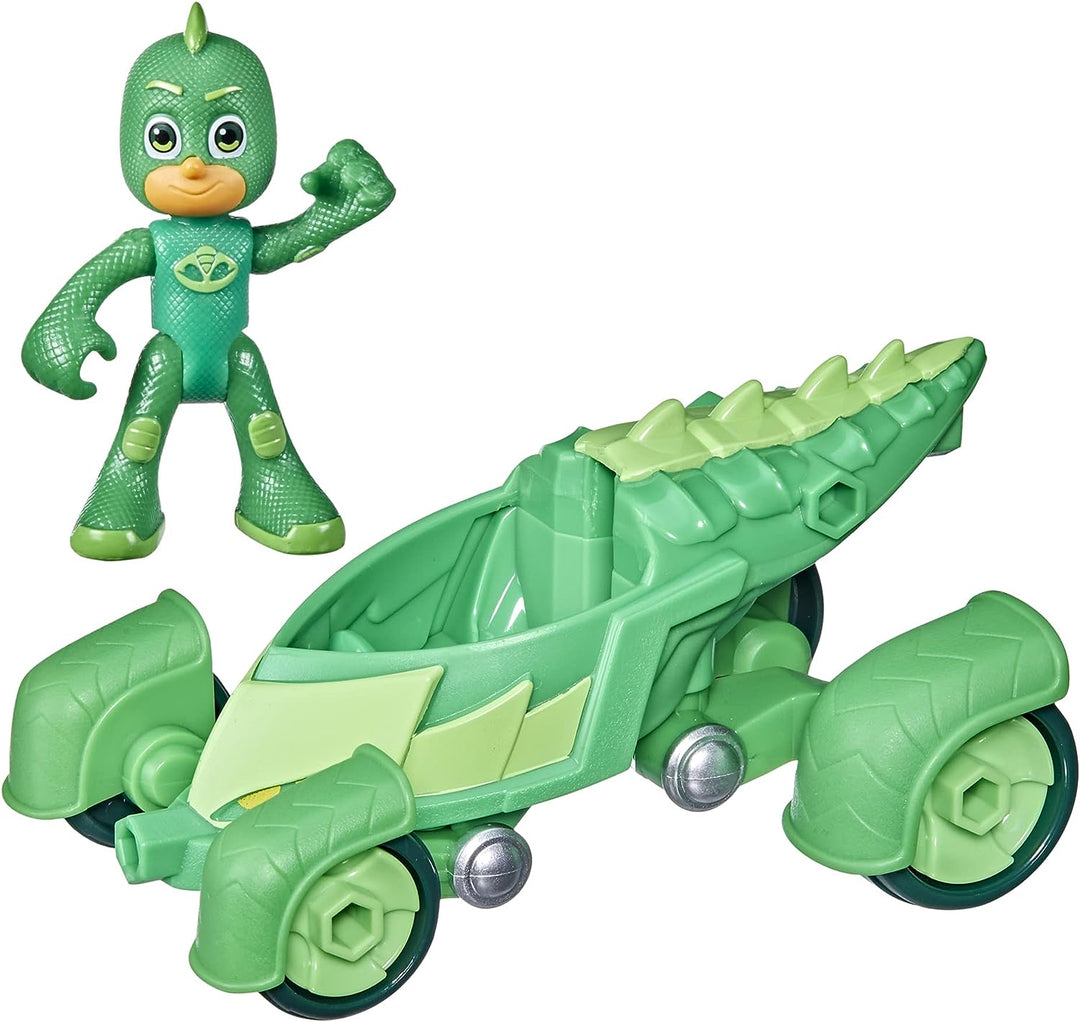 PJ MASKS F2130 Mobile Preschool Toy, Car with Gekko Action Figure for Kids Ages 3 and Up