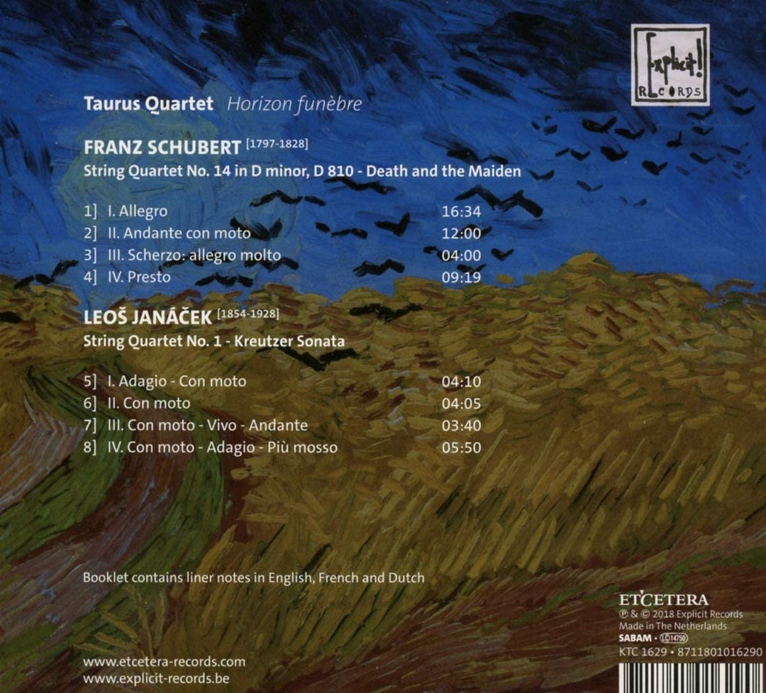 Taurus Quartet - SCHUBERT / JANACEK:Der Tod und das mdchen/Kreutzer Sonate [Audio CD]